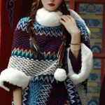 Buddha Stones Tibetan Multicolored Striped Shawl Winter Cozy Travel Scarf Wrap Tibetan Shawl BS 38