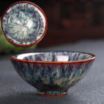 Buddha Stones Colorful Ceramic Teacup Home Office Tea Cups Cup BS Azure