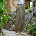 Buddha Stones Solid Color Loose Yoga Harem Pants With Pockets Harem Pants BS 32