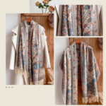 Buddha Stones Tibetan Flower Branch Tassel Shawl Cozy Travel Scarf Wrap Tibetan Shawl BS 9