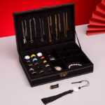 Buddha Stones Simple Design Jewelry Box Organizer Single Layer Flannel Jewelry Storage Box With Lock - image 19