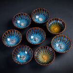Buddha Stones Lotus Goldfish Auspicious Dragon Phoenix Ceramic Teacup Silver Inlaid Tea Cups 130ml Cup BS 21