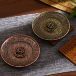 Buddha Stones Lotus Dragon Phoenix Eight Auspicious Symbols Zinc Alloy Incense Stick Holder Healing Incense Burner Decoration Incense Burner BS 5