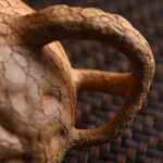 Buddha Stones Handmade Vintage Tree Texture Purple Clay Kung Fu Teapot 220ml Teapot BS 14