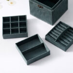 Buddha Stones Jewelry Box Organizer Three-Layer Jewelry Storage Box Flannel Gift Box Jewelry Box BS 3