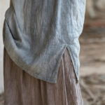 Buddha Stones Handmade Tie Dye Ramie Linen Frog-Button Sleeveless Vest 5