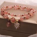 FREE Today: Healing of Love Strawberry Quartz Double Wrap Bracelet FREE FREE 8