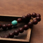 Buddha Stones Tibetan Bodhi Seed Agate Bead Luck Wealth Tassel Charm Wrist Mala Wrist Mala BS 22