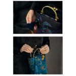 Buddha Stones Leaves Butterfly Metal Chain Crossbody Bag Shoulder Bag Handbag Handbags BS 13