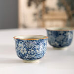 Buddha Stones Vintage Lotus Peony Plum Blossom Chrysanthemum Ceramic Teacup Tea Cups Cup BS 3
