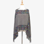 Buddha Stones Tibetan Colorful Striped Rhombus Pattern Shawl Tassels Pullover Winter Cozy Travel Scarf Wrap Tibetan Shawl BS 22