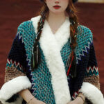 Buddha Stones Tibetan Multicolored Striped Shawl Winter Cozy Travel Scarf Wrap Tibetan Shawl BS 31