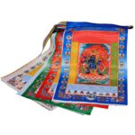 Buddha Stones Tibetan 10 Colors Windhorse Buddha Healing Auspicious Outdoor Mulberry Silk Prayer Flag TIBETAN PRAYER FLAGS buddhastoneshop 22