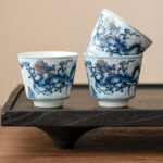 Buddha Stones Small Blue And White Dragon Pattern Ceramic Teacup Kung Fu Tea Cups 45ml Cup BS 3