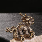 Buddha Stones Year Of The Dragon Small Auspicious Brass Dragon Luck Success Home Decoration Decorations BS 4