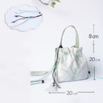 Buddha Stones Handmade Embroidered Flowers Canvas Tote Shoulder Bag Handbag Bag BS 19