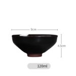 Buddha Stones Gold Maple Leaf Chinese Jianzhan Ceramic Teacup Tenmoku Kung Fu Tea Cup Bowl Jian Zhan Tea Cup BS 20