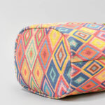 Buddha Stones Colorful Geometry Flowers Print Canvas Bucket Crossbody Bag Shoulder Bag Crossbody Bag BS 2