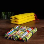Buddha Stones Tibetan 10 Colors Windhorse Buddha Healing Auspicious Outdoor Mulberry Silk Prayer Flag TIBETAN PRAYER FLAGS buddhastoneshop 4