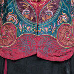 Buddha Stones Vintage Style Embroidery Flower Tang Suit Design Sleeveless Vest Waistcoat BS 24