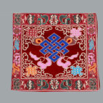 Buddha Stones Prayer Altar Mat Healing Meditation Vajra Auspicious Symbols Prayer Altar BS The Knot of Eternity Red