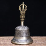 Buddha Stones Tibetan Meditation Bell and Vajra Dorje Copper Enlightenment Decoration Set Decorations BS 9