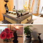 Buddha Stones Hand Pattern Wood Candlestick Home Candle Holder Decoration Candle Holder BS 20