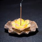 Buddha Stones Tibetan Lotus Blessing Incense Burner Decoration Decoration BS 7