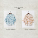Buddha Stones Fruits Leaves Pattern Lantern Sleeve Top Loose Tee T-shirt T-shirt BS 18