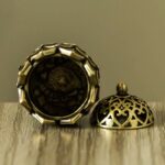 Buddha Stones Tibetan Mini Lotus Pattern Meditation Copper Incense Burner Incense Burner BS 4