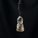 Buddha Stones Various Crystal Amethyst Pink Crystal White Crystal Citrine Buddha Carved Spiritual Healing Necklace Pendant Decoration (Extra 30% Off | USE CODE: FS30) Necklaces & Pendants BS Smoky Quartz Necklace&Pendant