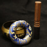 Buddha Stones Tibetan Meditation Sound Bowl Handcrafted for Healing and Mindfulness Support Protection Singing Bowl Set Singing Bowl BS 8