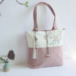 Buddha Stones Pear Flower Plum Peach Blossom Bamboo Embroidery Canvas Large Capacity Shoulder Bag Tote Bag Bag BS 32
