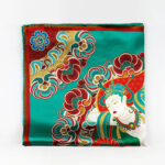 Buddha Stones Dunhuang Rebound Pipa Flying Frescoes 100% Mulberry Silk Scarf Premium Grade 6A Dunhuang Shawl Silk Scarf BS 17