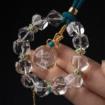 Buddha Stones White Crystal Deer Gourd Protection Car Hanging Decoration Car Hanging Decoration BS 2