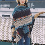 Buddha Stones Tibetan Shawl Blue Beige Red Wavy Pattern Winter Warm Tassel Scarf Tibetan Shawl BS 5