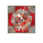 Buddha Stones Dunhuang Rebound Pipa Flying Frescoes 100% Mulberry Silk Scarf Premium Grade 6A Dunhuang Shawl Silk Scarf BS 34