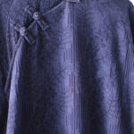 Buddha Stones Flower Jacquard Midi Dress Long Sleeve Cotton Linen Dress Wide Leg Pants With Pockets 13