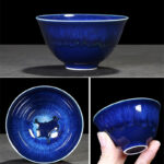 Buddha Stones Chinese Jianzhan Glaze Kiln Change Ceramic Teacup Tenmoku Kung Fu Tea Cup Jian Zhan Tea Cup BS 9