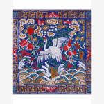 Buddha Stones Crane Phoenix Dragon Kirin Embroidered Cup Mat Pad Tea Cup Coaster Square Kung Fu Tea Mat Tea Mat BS 7