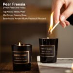 Buddha Stones Blue Bell Pear Freesia Fragrance Meditation Prayer Scented Aromatherapy Soy Wax Candle Candles BS Pear Freesia (Fresh Floral and Fruity)