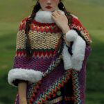 Buddha Stones Tibetan Multicolored Striped Shawl Winter Cozy Travel Scarf Wrap Tibetan Shawl BS 40