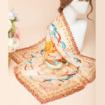Buddha Stones Dunhuang Riyue Mountain 100% Mulberry Silk Scarf Dunhuang Shawl Silk Scarf BS 12