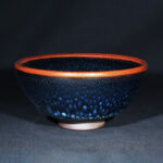 Buddha Stones Handmade Blue Francolinus Spot Chinese Jianzhan Ceramic Teacup Kung Fu Tea Cup Bowl Jian Zhan Tea Cup BS 2