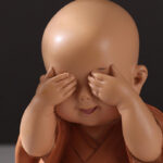 Buddha Stones Small Mini Meditation Praying Monk Serenity Resin Home Decoration Decorations BS 7