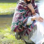 Buddha Stones Tibetan Flowers Leaves Branch Design Tassel Shawl Cozy Travel Scarf Wrap Tibetan Shawl BS 16