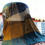 Buddha Stones Tibetan Colorful Flower Pattern Hand-Dyed Cozy Blanket Blanket BS 5