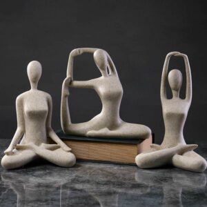 Buddha Stones Abstract Yoga Meditating Exercise Resin Spiritual Figurine Sculpture Desk Decoration Decorations BS main