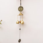 Buddha Stones Blessing Letter Elephant Bagua Auspicious Coin Wall Hanging Chime Bell Handmade Home Decoration Decorations BS 5