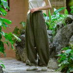 Buddha Stones Solid Color Loose Yoga Harem Pants With Pockets Harem Pants BS 30